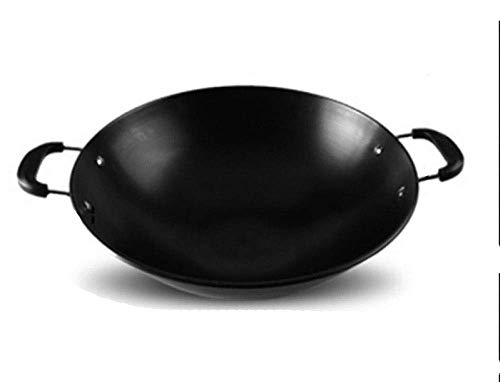 XDAWQP Traditionelle Handgefertigte Eisenpfanne, Chinesischer Wok Mit Rundem Boden, 38 cm (41 cm) 41CM von XDAWQP