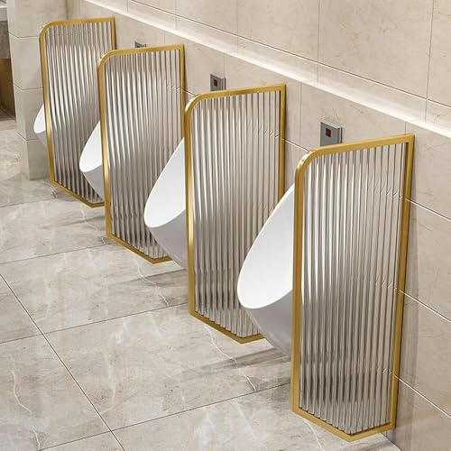 XDAWQP Urinal-Sichtschutzwand aus Edelstahl für Herren, Wandmontage, mit gehärtetem Glas, Gold, 5 Stück XDAWQP Urinal-Sichtschutzwand aus Edelstahl für Herren, Wandmontage, mit gehärtetem Glas, Gold, 5 Stück von XDAWQP