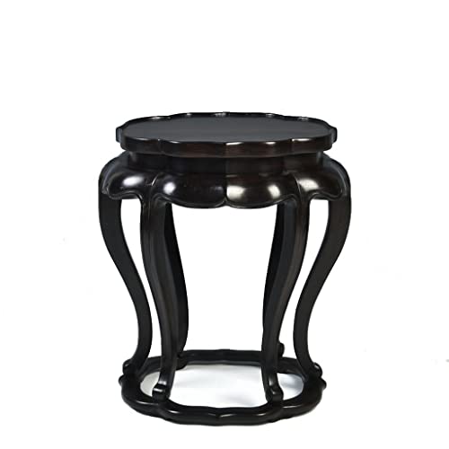 XDAWQP Vasen-Bonsai-Ständer, Holzvasensockel, Handgeschnitzter Runder Präsentationsständer, Violettes Sandelholz, Begoniensockel Für Bonsai-Buddha-Statuen, Pflanzenprä，OneColor-B von XDAWQP