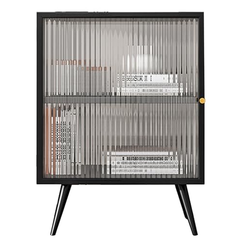 XDCXYD Nachttische Eisenrahmenhalterung Schwarz Weiß Nachttisch Schlafzimmermöbel Praktischer Beistelltisch(Schwarz,40 * 35 * 60CM) von XDCXYD