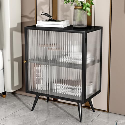 XDCXYD Schwarz Weiß Nachttische Eisen Rahmen Halterung Praktische Ende Seite Tisch Nachttisch Schlafzimmer Möbel(Schwarz,40 * 35 * 60CM) von XDCXYD
