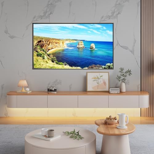 XDCXYD Schwebender TV-Ständer An Der Wand Montierter TV-Schrank Multimedia-Konsole Mit Unterer Klappe Und Schublade(Wood,180 * 24 * 20cm) von XDCXYD