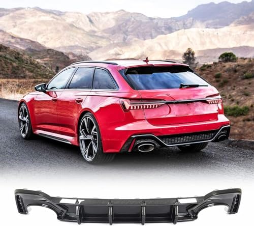 XDDHH Auto Heckstoßstange Diffusor Spoiler Für Audi RS6 Avant Base Wagon 4Door 2019-2023 Stoßstange Chassis Modifiziertes Zubehör Anti Crash Splitter von XDDHH