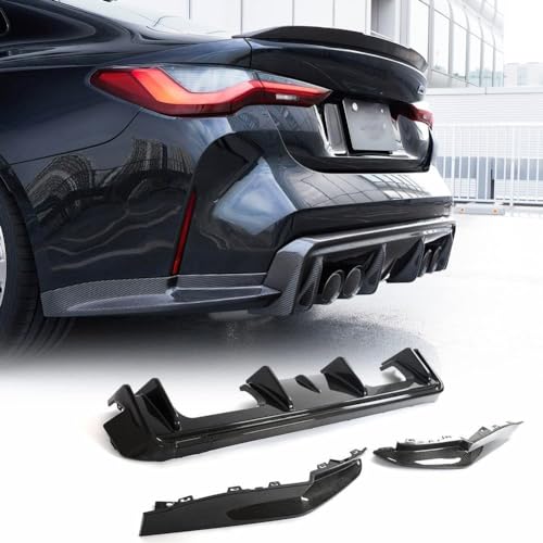 XDDHH Auto Heckstoßstange Diffusor Spoiler Für BMW G82 G83 M4 Coupe Convertible 2Door 2021-2023 Stoßstange Chassis Modifiziertes Zubehör Anti Crash Splitter von XDDHH
