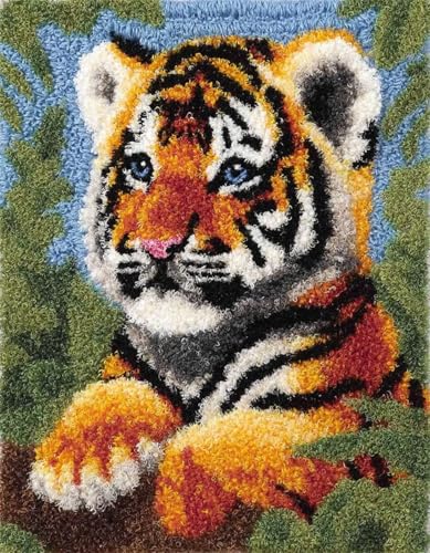 XDEGHUANGSS DIY Latch Hook Kit für Erwachsene und Kinder,Knüpfteppich Set mit vorbedrucktem Motiv,Kreatives Rug Hooking Set für Einsteiger & Fortgeschrittene,Tiger-80x115cm XDEGHUANGSS DIY Latch Hook Kit für Erwachsene und Kinder,Knüpfteppich Set mit vorbedrucktem Motiv,Kreatives Rug Hooking Set für Einsteiger & Fortgeschrittene,Tiger-80x115cm von XDEGHUANGSS