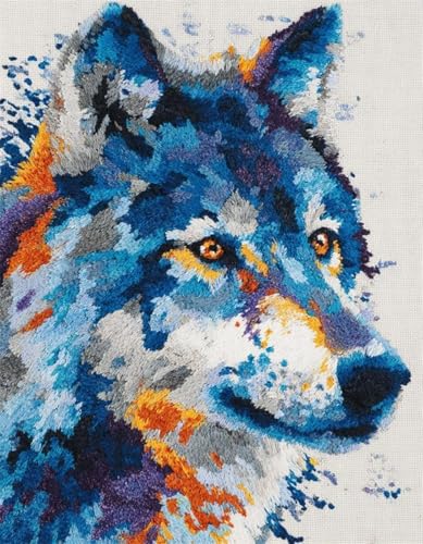 XDEGHUANGSS Kreatives Knüpfen für Familien: Latch Hook Rug Kit mit Vorlage,DIY Teppich Selbst Machen Set inkl. Wolle & Werkzeug,als Geschenk für Kinder und Erwachsene,Gemalter Wolf-90x120cm XDEGHUANGSS Kreatives Knüpfen für Familien: Latch Hook Rug Kit mit Vorlage,DIY Teppich Selbst Machen Set inkl. Wolle & Werkzeug,als Geschenk für Kinder und Erwachsene,Gemalter Wolf-90x120cm von XDEGHUANGSS