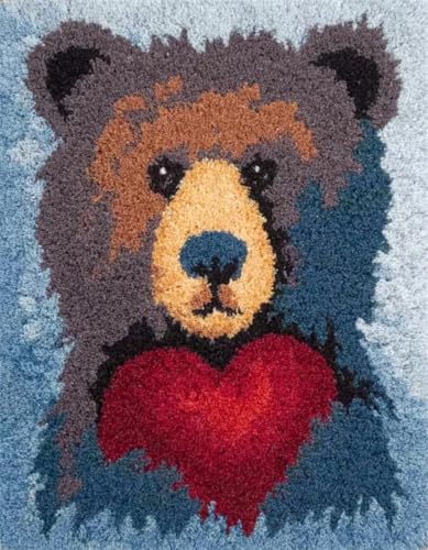 XDEGHUANGSS Kreatives Knüpfen für Familien: Latch Hook Rug Kit mit Vorlage,DIY Teppich Selbst Machen Set inkl. Wolle & Werkzeug,als Geschenk für Kinder und Erwachsene,Liebesbär-90x120cm XDEGHUANGSS Kreatives Knüpfen für Familien: Latch Hook Rug Kit mit Vorlage,DIY Teppich Selbst Machen Set inkl. Wolle & Werkzeug,als Geschenk für Kinder und Erwachsene,Liebesbär-90x120cm von XDEGHUANGSS
