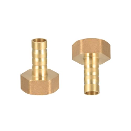 2 Stück Schlauchtülle Anschlussstück Messing schlauchanschluss Schlauch Innendurchmesser 10 mm G1/2 Innengewinde Rohradapter für Leitungsinstallation Gartenschlauch von XDGBGFN