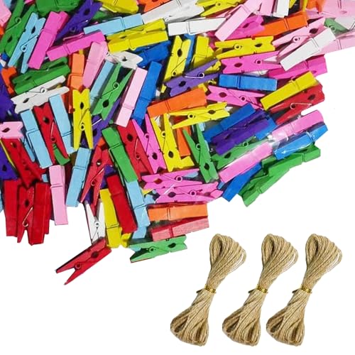 250 Stück Wäscheklammern 3.5 cm Mini Wäscheklammern Farbig Holzklammern für Clothespins Fotos Basteln DIY Handwerks 250 Stück Wäscheklammern 3.5 cm Mini Wäscheklammern Farbig Holzklammern für Clothespins Fotos Basteln DIY Handwerks von XDGBGFN