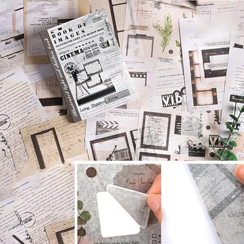 40 Blatt Vintage Aufkleber Buch Journaling Buch mit 20 pcs Aufkleber und 20 pcs selbstklebenden Scrapbooking Papieren für Journaling Fotoalbum Kalender Dekoration 40 Blatt Vintage Aufkleber Buch Journaling Buch mit 20 pcs Aufkleber und 20 pcs selbstklebenden Scrapbooking Papieren für Journaling Fotoalbum Kalender Dekoration von XDGBGFN