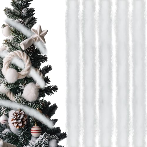 5 Stück x 2 m Weiß Weihnachtsbaum Girlande Federboa Weiß und Leichten Federboa Tannengirlande Weihnachtsdeko für Christbaum Karneval Accessoires 5 Stück x 2 m Weiß Weihnachtsbaum Girlande Federboa Weiß und Leichten Federboa Tannengirlande Weihnachtsdeko für Christbaum Karneval Accessoires von XDGBGFN