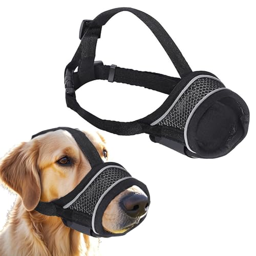 Hunde Maulkorb Maulkorb Verstellbares Gurtband Geeignet für Maulkörbe von mittleren und großen Hunden Verhinderung von Kauen Bellen und Beißen (XXL) von XDGBGFN