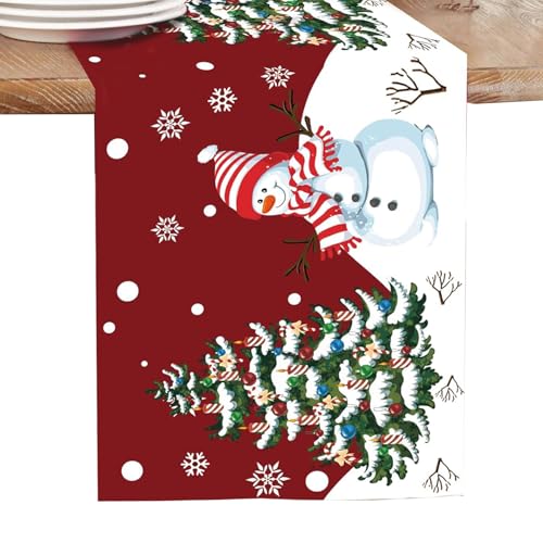 Tischläufer Weihnachten Lang Rot Weihnachtstischdeck 33x183 cm,Lang Rechteckige Weihnachtsdeko Tischläufer für Weihnachtsdeko Dekoration Tischdeko Tischläufer Weihnachten Lang Rot Weihnachtstischdeck 33x183 cm,Lang Rechteckige Weihnachtsdeko Tischläufer für Weihnachtsdeko Dekoration Tischdeko von XDGBGFN