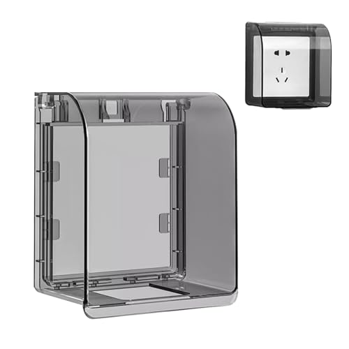 Wasserdichte Steckdosenabdeckung Schalter Schutzabdeckung Klebstoffart Schutzabdeckungen Schalter 11.9×10.5×7.3 CM für Typ 86 Steckdose, Badezimmer, Küche, Schlafzimmer Wasserdichte Steckdosenabdeckung Schalter Schutzabdeckung Klebstoffart Schutzabdeckungen Schalter 11.9×10.5×7.3 CM für Typ 86 Steckdose, Badezimmer, Küche, Schlafzimmer von XDGBGFN