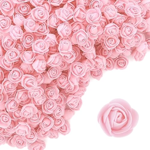 XDGBGFN 100 stücke Künstliche Rosen Schaumrosen Mini Schaum Foamrosen 2,5CM Rosenköpfe Rosen Blumen für Valentinstag Party Hochzeit Dekoration DIY Herstellung Tischdekoration von XDGBGFN