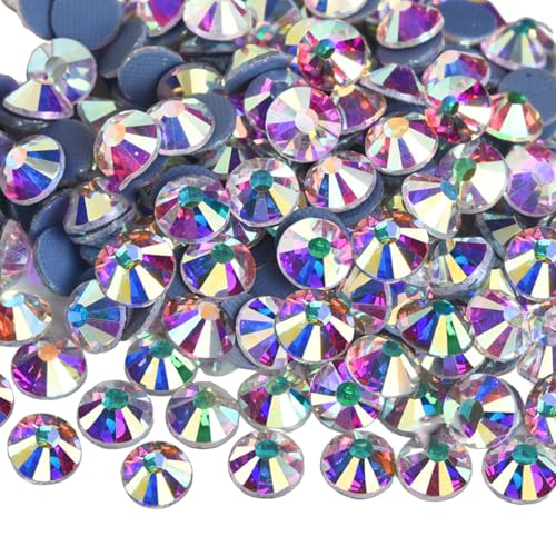 XDGBGFN 1440 Stück Strasssteine Fix Crystal Flatback Rhinestones Strasssteine für Kleidung DIY Handwerk Schuhe Kristall WeissAB (SS20/4.6-4.8mm) von XDGBGFN