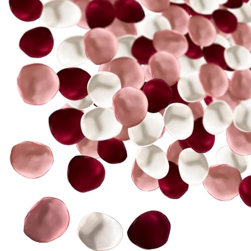 XDGBGFN 200 Stück Künstliche Rosenblätter Seiden Blütenblätter für Hochzeit Valentinstag Geschenkboxen dekorieren Tischdekoration Brautduschen (Hellrosa) von XDGBGFN