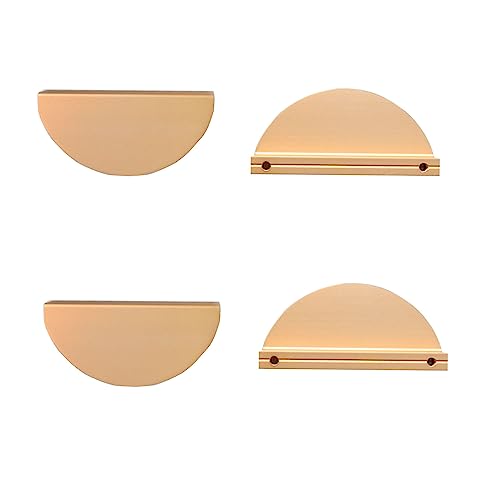 HDHLDULYK Halbmond-Schranktürgriffe, goldfarben, halbrund, Schrankgriffe, Halbmond-Schrankgriffe für natürliche Möbeldekorationen, mattes Gold, 4 Stück von XDHLDULYK