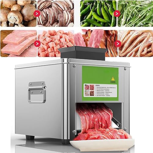 Kommerzielle Fleischschneidemaschine, Tragbare Hackfleischschneidemaschine, 850 W Elektrischer Frischfleischschneider Für Restaurant-Fleischschneider, Streifen, Würfel, Hackfleisch, 150 Kg/H,7mm von XDLYWUZIQ