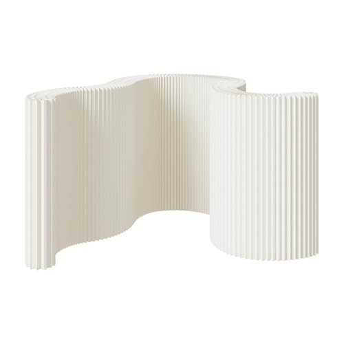 Multifunktionaler Sichtschutz Paravent, Faltbarer Sichtschutz, Raumteiler, Flexibler Und Verstellbarer Raumteiler Für Homeoffice Und Ladendekoration White-5x2.4m/16.4x7.87FT von XDLYWUZIQ