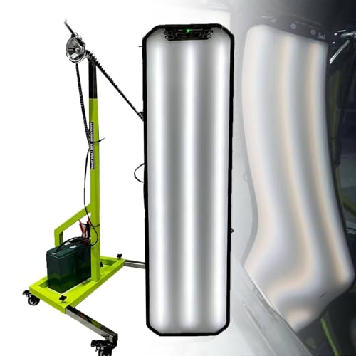 Pdr-Licht Pdr-LED-Lampe Reflektorbrett Dellenreparaturwerkzeuge, LED-Reflektorstreifenbrett Mit Verstellbarem Halter, Handwerkzeugset, Batterie Nicht Enthalten,Green von XDLYWUZIQ