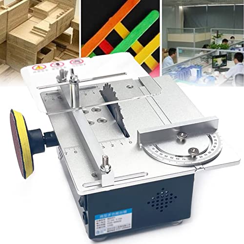 XDLYWUZIQ Mini-tischkreissäge, Tragbare Präzisions-tischkreissägen Für Das Handwerk, Einstellbare Schnitttiefe, 100-w-tischkreissäge Für Die Holzbearbeitung, Kleines Heimwerker-schneidwerkzeug von XDLYWUZIQ