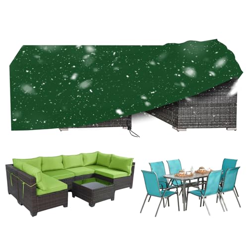 XDMYGTT Abdeckung für Gartenmöbel, Grün Gartenmöbel Abdeckung Wasserdicht, 420D Schutzhülle Abdeckhaube für Gartentisch Garten Möbel Tisch Rechteckig, 210x90x70cm von XDMYGTT