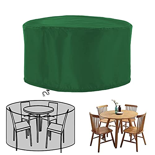 XDMYGTT Rund Gartenmöbel Abdeckung,100x70cm 420D Oxford Abdeckhaube Schutzhülle Abdeckplane für Gartenmöbel,Sitzgarnituren,Gartentische und Möbelsets,Wasserdichtes,UV-beständig-Grün von XDMYGTT