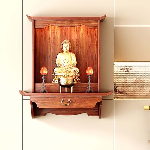 An der Wand montierter Buddha-Schreintisch aus Massivholz, persönlicher Buddha-Schreintisch mit Stauraum, chinesischer Buddha-Schreinschrank, Mini-Buddha-Schrein mit ausziehbarer Ablagefläche(78cm/30. An der Wand montierter Buddha-Schreintisch aus Massivholz, persönlicher Buddha-Schreintisch mit Stauraum, chinesischer Buddha-Schreinschrank, Mini-Buddha-Schrein mit ausziehbarer Ablagefläche(78cm/30. von XDOPIRRS