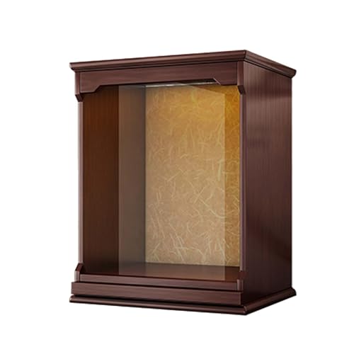 Chinesischer Altarschrank,wandmontierter buddhistischer Schrein aus Massivholz,persönlicher Meditationsaltar mit Ausziehplatte,Altartisch aus Massivholz – Wand- oder Tischmontage möglich(A,M) von XDOPIRRS