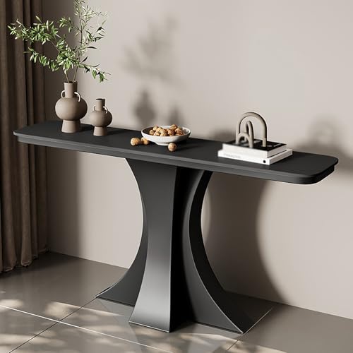 Moderner Konsolen-Sofatisch aus Schmiedeeisen,Wandkunst-Stehtisch für den Eingangsbereich mit geometrischen Metallbeinen,Flur-Foyer-Tisch für den Eingangsbereich(C,31.5*11.8*31.5in/80*30*80cm) von XDOPIRRS