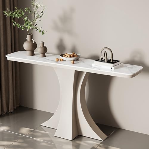 Moderner Konsolen-Sofatisch aus Schmiedeeisen,Wandkunst-Stehtisch für den Eingangsbereich mit geometrischen Metallbeinen,Flur-Foyer-Tisch für den Eingangsbereich(G,31.5*11.8*31.5in/80*30*80cm) von XDOPIRRS