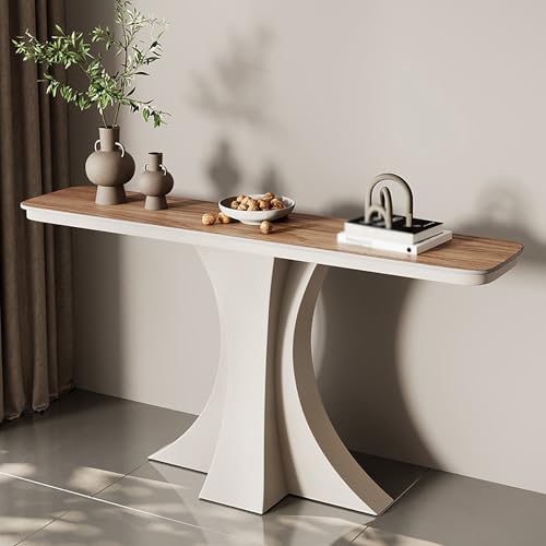 Moderner Konsolen-Sofatisch aus Schmiedeeisen,Wandkunst-Stehtisch für den Eingangsbereich mit geometrischen Metallbeinen,Flur-Foyer-Tisch für den Eingangsbereich(H,31.5*11.8*31.5in/80*30*80cm) von XDOPIRRS