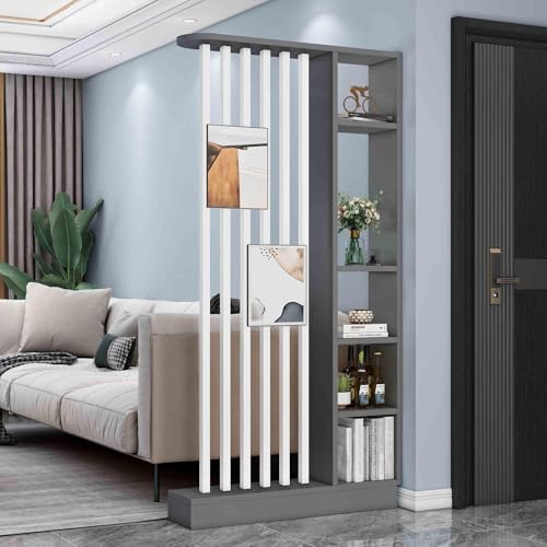 XDOPIRRS Freistehende Trennsäulenwand, Raumteiler mit Regal zur Wahrung der Privatsphäre, Raumteiler vom Boden bis zur Decke, Sichtschutz für Zuhause, Hotel oder Büro(C,100cm/39.4in) von XDOPIRRS