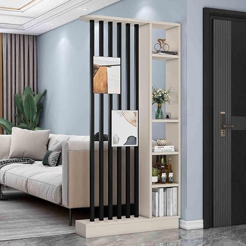 XDOPIRRS Freistehende Trennsäulenwand, Raumteiler mit Regal zur Wahrung der Privatsphäre, Raumteiler vom Boden bis zur Decke, Sichtschutz für Zuhause, Hotel oder Büro(F,100cm/39.4in) von XDOPIRRS