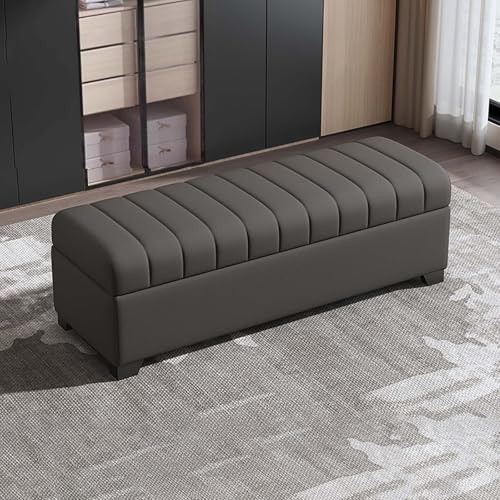 XDOPIRRS Gepolsterter Aufbewahrungshocker, Aufbewahrungsbank fürs Schlafzimmer, Eingangsbank fürs Schlafzimmer, Hocker aus Holz und Leder mit Stauraum — Für Verschiedene Räume geeignet(J,90cm/35.4in) XDOPIRRS Gepolsterter Aufbewahrungshocker, Aufbewahrungsbank fürs Schlafzimmer, Eingangsbank fürs Schlafzimmer, Hocker aus Holz und Leder mit Stauraum — Für Verschiedene Räume geeignet(J,90cm/35.4in) von XDOPIRRS