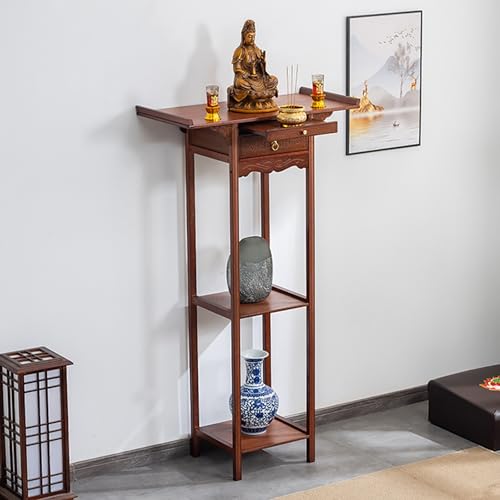 XDOPIRRS Persönlicher Altar mit Stauraum, persönlicher Meditationsschrein, Meditationsaltarschrank, Meditationsaltar aus Bambus, chinesischer Altarschrank, Buddha-Altar(66cm/25.9in) von XDOPIRRS