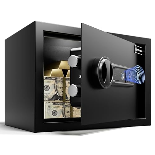 XDOVET Biometric Safe Lock Box Fingerabdruck Safe für，mitSilent Mode und LED Light， Geld sicher für Haus, Büro, und Kid，Anti-Theft (E3) von XDOVET