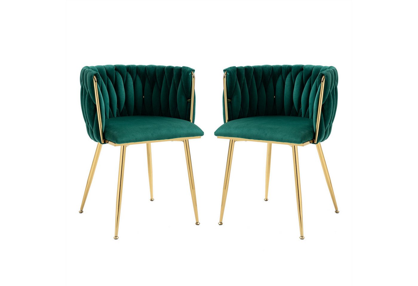 XDOVET Esszimmerstuhl Modernes luxuriöses Samt-Esszimmerstuhl-Set (2er-Set) von XDOVET