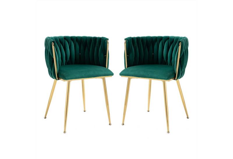 XDOVET Esszimmerstuhl Modernes luxuriöses Samt-Esszimmerstuhl-Set (2er-Set) von XDOVET
