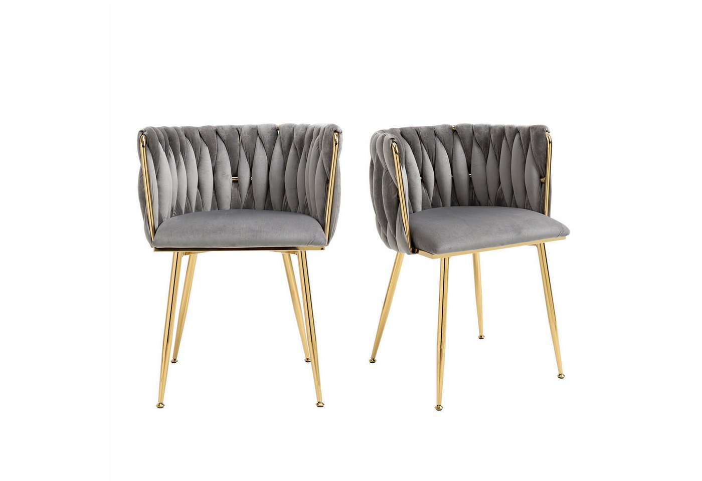 XDOVET Esszimmerstuhl Modernes luxuriöses Samt-Esszimmerstuhl-Set (2er-Set) von XDOVET