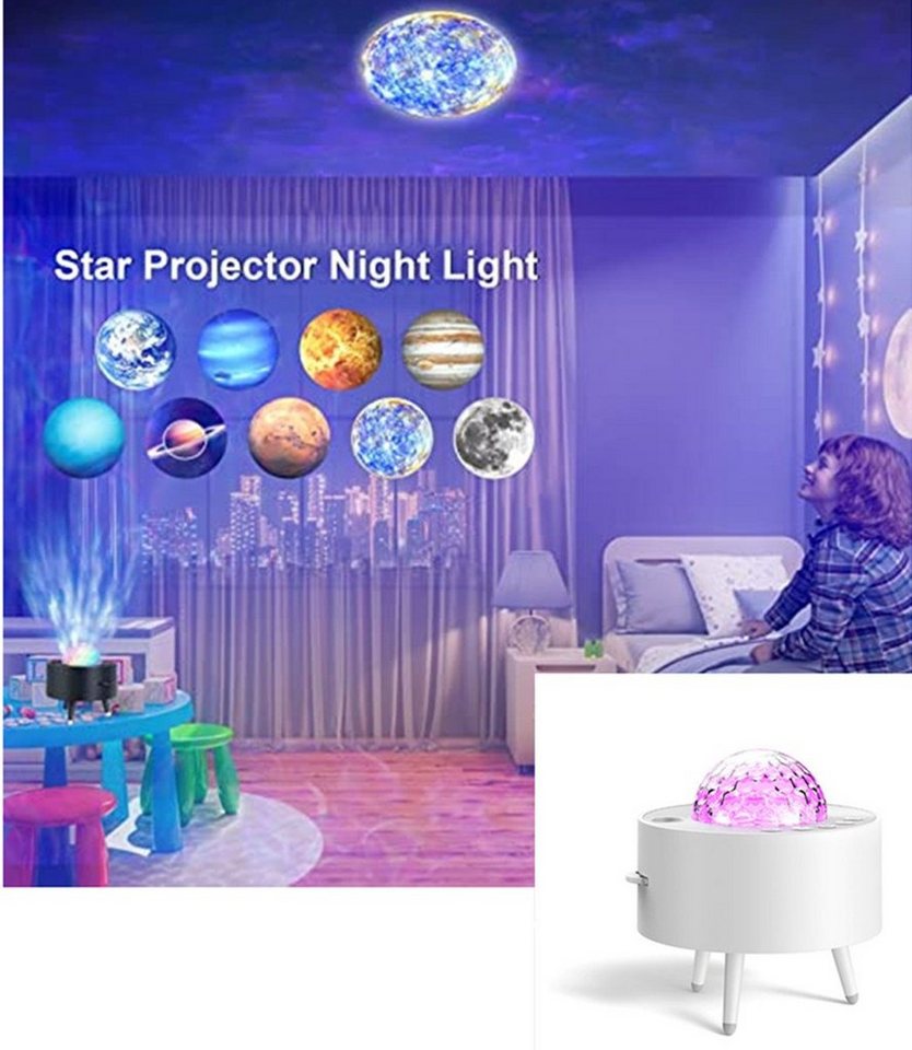 XDOVET Nachtlicht LED Sternenhimmel Projektor,Musik Galaxy Sternenprojektor Lampe mit, mit Fernbedienung,(schwarz)Sternenlicht Projektor von XDOVET