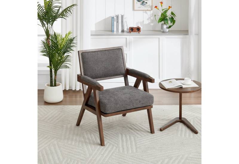 XDOVET Relaxsessel Einzelner Sofa sessel Mid-century modern fabric lounge chair (mit Armlehnen Holzrahmen gepolsterte Liege), für Wohnzimmer Schlafzimmer Arbeitszimmer Büro von XDOVET