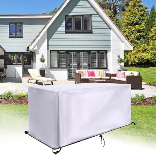 XDPBLM Abdeckung Gartenmöbel Winterfest - 135x120x65cm(LxWxH) Wasserdicht Abdeckplane 420D Oxford Gewebe Wasserdichte Schutzhülle Anti-UV für Gartenmöbel, Loungemöbel, Rattanmöbel von XDPBLM