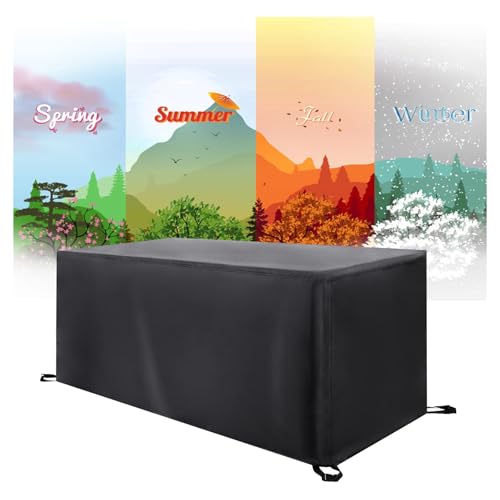 XDPBLM Abdeckung für Terrassenmöbel Wasserdicht - 60x50x75cm(LxWxH) Rechteckig Abdeckung für Gartenmöbel Schwerlast 420D Oxford Schutzhülle Gartenmöbel Winterfest Abdeckplane Gartenmöbel von XDPBLM