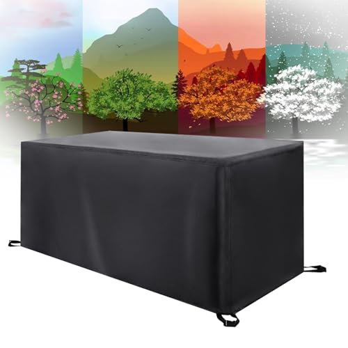 XDPBLM Gartenmöbel Abdeckung- 125x65x80cm(LxWxH) Rechteckige Gartenmöbel-Sofa-Schutz Abdeckplane Winddicht Winterfest für Gartentische Anti-UV 420D Oxford Wasserdicht Gewebe von XDPBLM