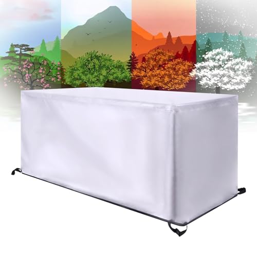 XDPBLM Gartenmöbel Abdeckung- 260x90x70cm(LxWxH) Rechteckige Gartenmöbel-Sofa-Schutz Abdeckplane Winddicht Winterfest für Gartentische Anti-UV 420D Oxford Wasserdicht Gewebe von XDPBLM