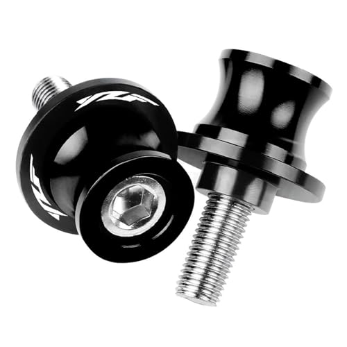 Schwinge Ständer YZF 6MM Standschraube FÜR YZF R1 R1M R1S YZF R3 YZF R6 YZF R25 2015-2020 Motorrad Schwinge Slider Spulen CNC Aluminium (Color : Black) von XDPWKNQQ