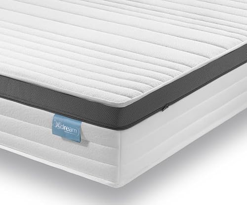 XDREAM Air 1000 | orthopädische 7-Zonen 1000er Tonnentaschenfederkernmatratze mit Gelactive-Auflage | 25 cm hoch | Öko-Tex Zertifiziert | Härtegrad 4 | 100 x 200 cm von XDREAM
