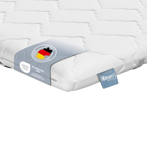 XDREAM Pure Topper | Ergonomischer Matratzentopper mit hochwertigem Kaltschaumkern | Bänder zur Befestigung | Öko-Tex Zertifiziert | 160 x 200 cm von XDREAM
